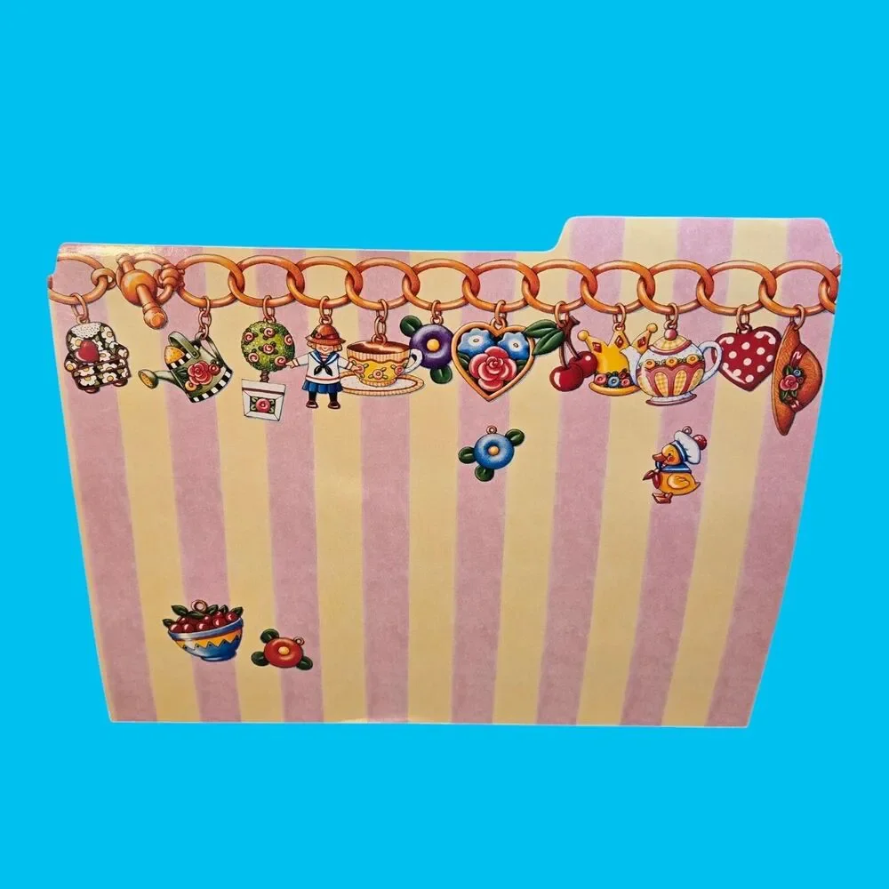 2004 Mary Engelbreit Charmed Life Y2K File Folders Vintage ME Princess Stickers